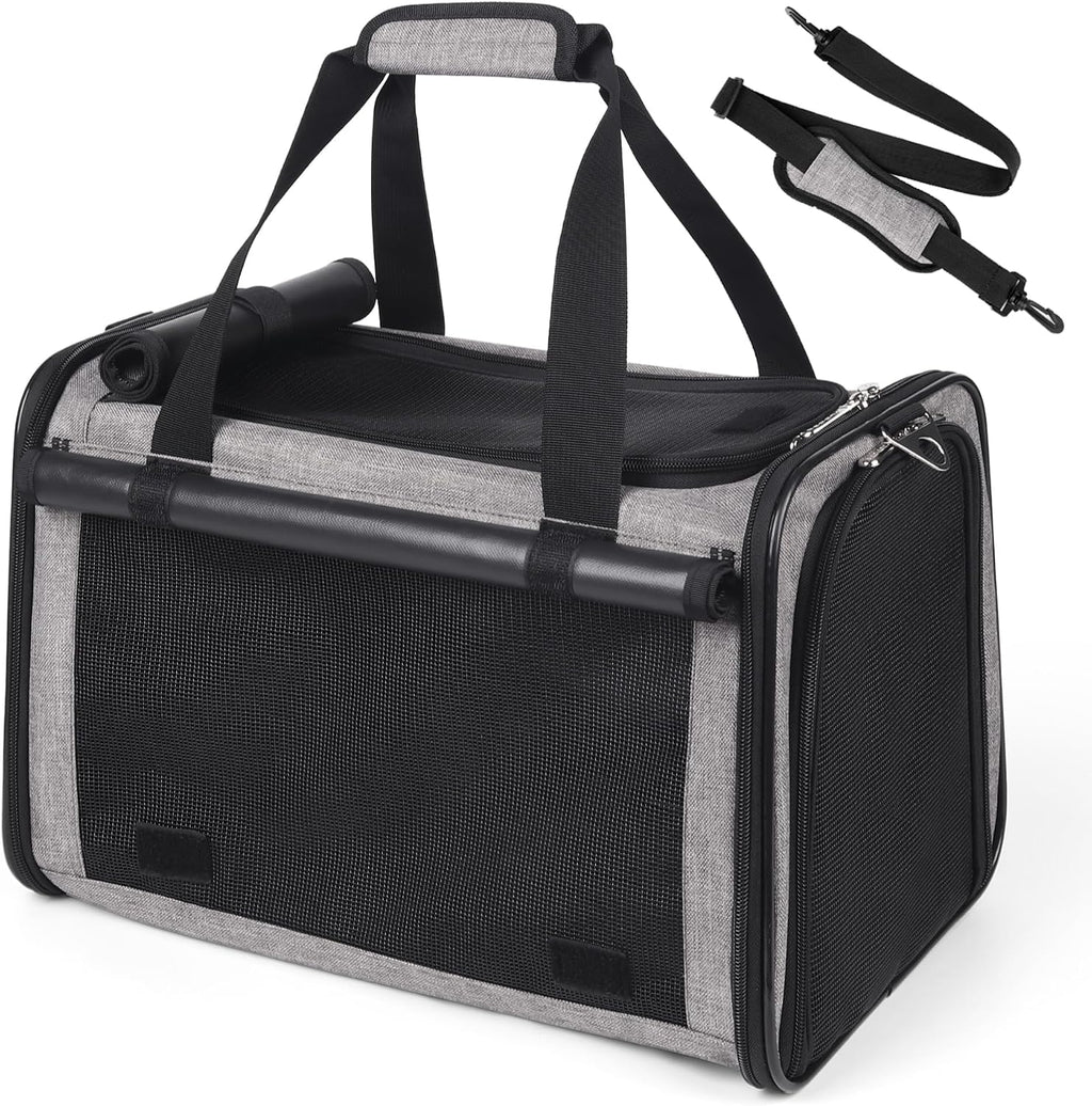 YUDODO 25lbs Cat Carrier Lightproof Soft Sided Pet Carrier for Large Cat