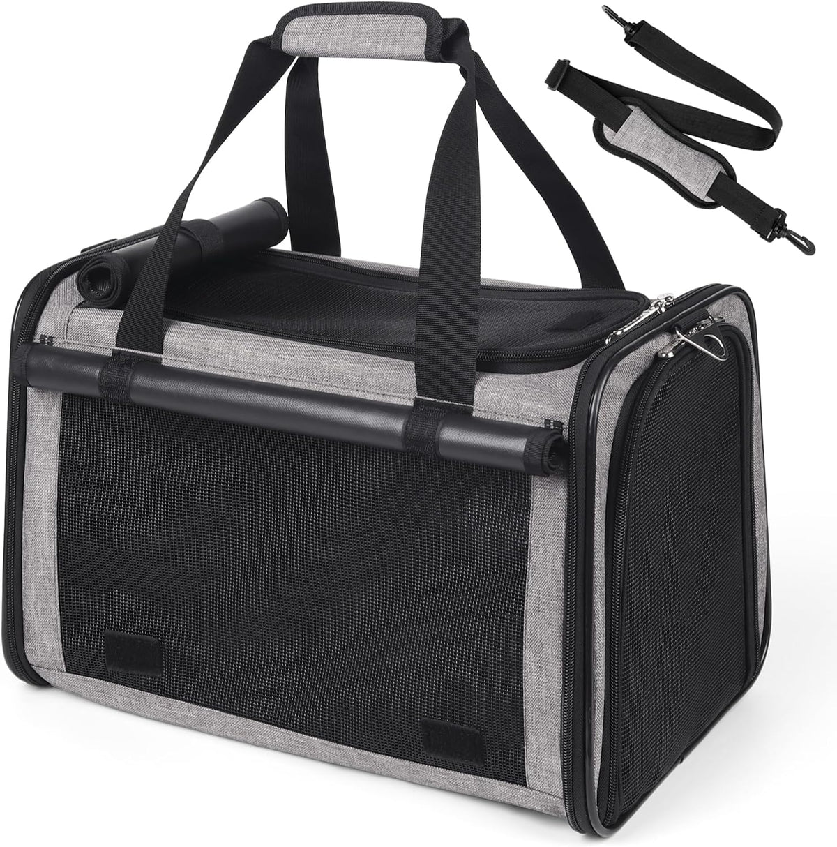YUDODO 25lbs Cat Carrier Lightproof Soft Sided Pet Carrier for Large Cat