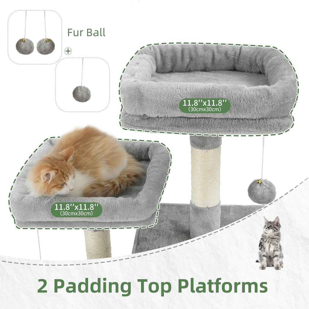 Cat Tree Tower Multi-Level with 2 Scratching Boards, GCT022W