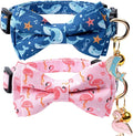 2 Pack Cotton Cat Collar with Bow Tie and Bell by Unknown