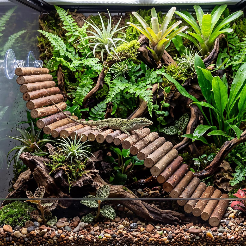 RattanView Bearded Dragon Tank Accessories Reptile Climbing Decor Hut