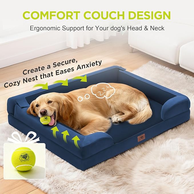 Orthopedic Dog Bed for Extra Large Dogs, XXL Waterproof Egg Crate Memory Foam - Image 7