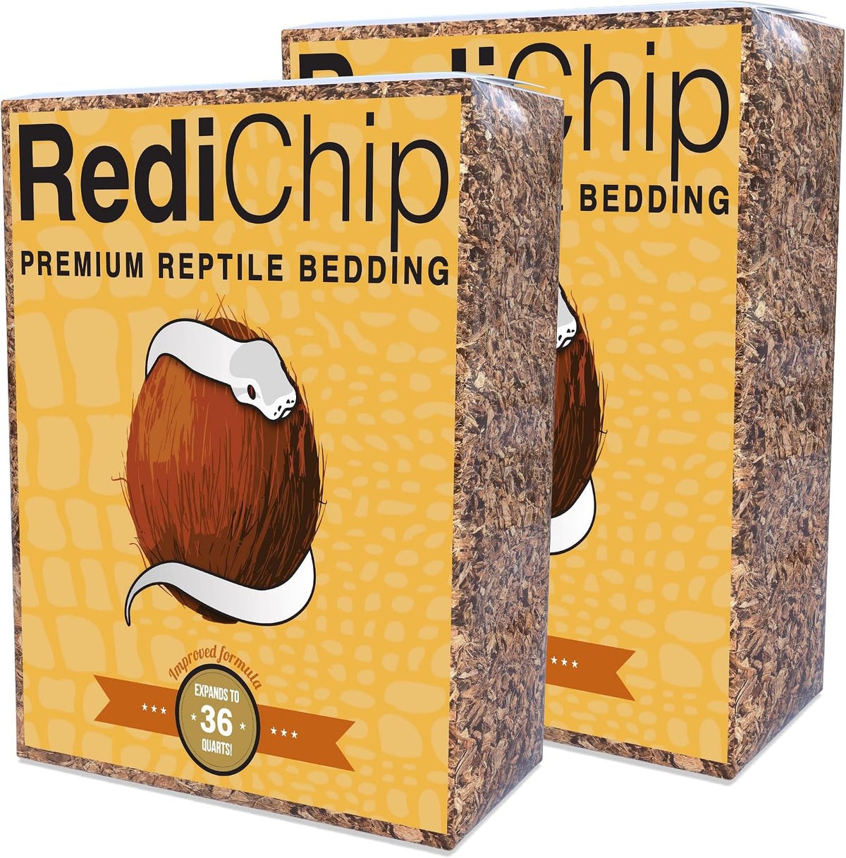 RediChip Reptile Bedding Loose Medium Coconut Chip Substrate 6 Quart Coco Husk Mulch for Snake and Gecko Habitat, Ball Python Terrarium, Lizard and Turtle Tanks, Tortoise Enclosure