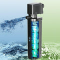 Large Aquarium U-V Filter for 100-500 Gallon, Pond Filter Green Clean Machine Submersible DC 24V Powerful Pump Canister Filter for Turtle Tank Koi Coral Fish Saltwater Freshwater Crystal Clear