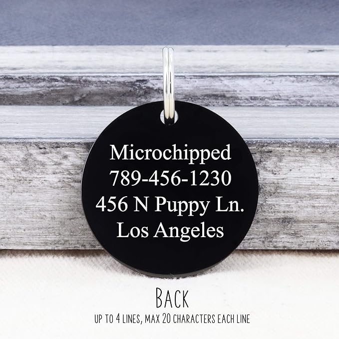Ultra Joys Stainless Steel Pet ID Tag Dog Name Tags Personalized Front and Back - Image 3