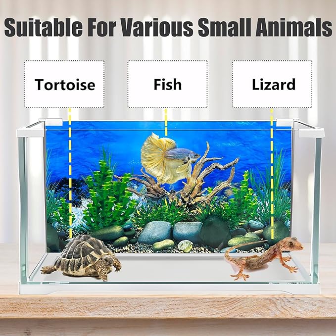 Aquarium Background Seabed Coral Rock Water Plants Fish Tank Backdrop 10 20 - Image 3