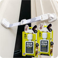 Door Buddy Door Latch for Cats - Grey 2 Pack. Pet Door Holder to Dog Proof Litter Box & Keep Dog Out of Cat Food. Easier Interior Cat Door or Gate Alternative. Adjustable Door Strap for Pets.