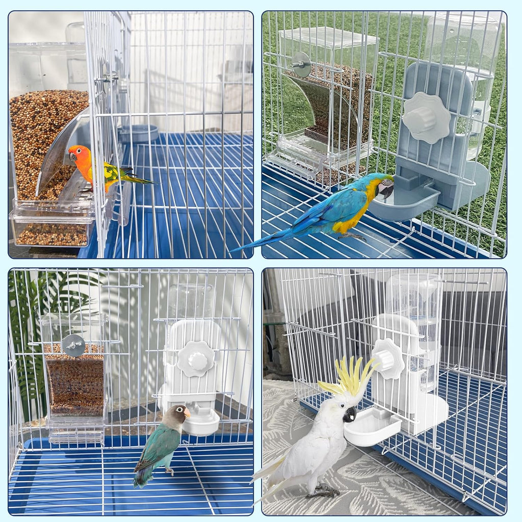Lemtrflo No Mess Bird Feeder Water Dispenser Set, Automatic Bird Feeder