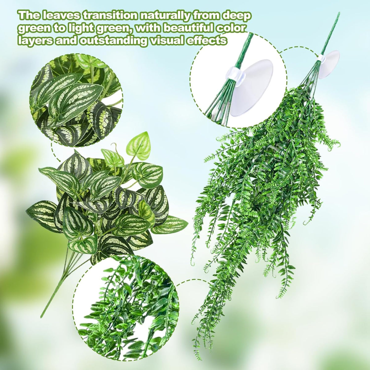 CousDUoBe 13Pcs Reptile Plants for Bearded Dragon Tank Accessories