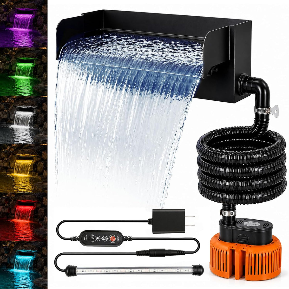All-in-1 Pond Waterfall Spillway Kit, 12" Stainless Steel