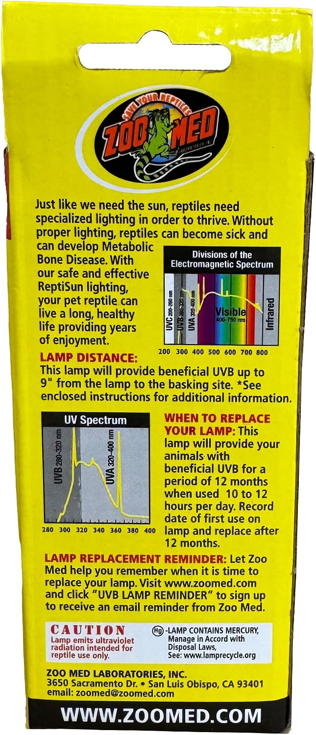 Zoo Med Reptisun 10.0 Uvb Mini Compact Fluorescent 13 Watt, Pack of 2