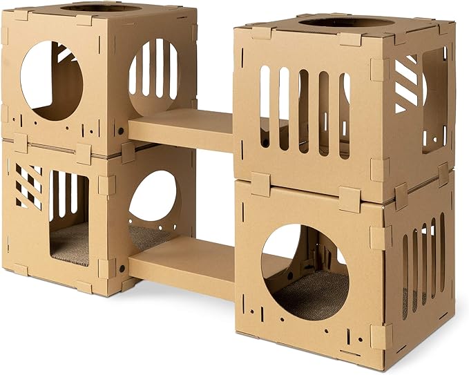 Navaris Modular Cardboard Cat House by Navaris