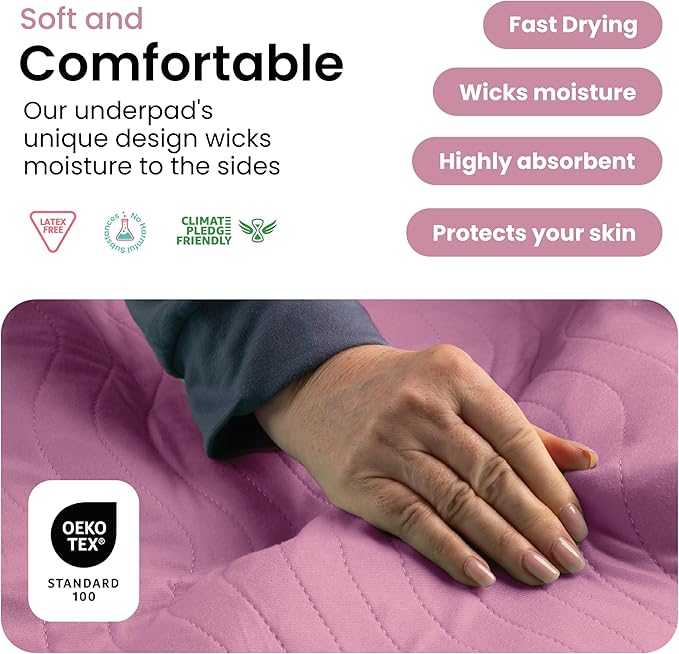 IMPROVIA® Washable Underpads, Heavy Absorbency Reusable Incontinence Pads - Image 4