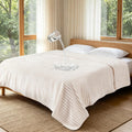 LOOBANI Waterproof Blanket for Queen Bed, Cozy Spill-Proof, 80"x90", Cream