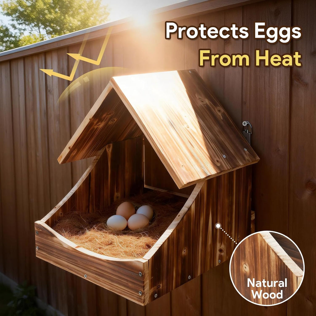 Chicken Nesting Boxes, 3 Pack Wall-Mounted Wooden Nesting Box,Specialized for Chicken Coops, Features a Cozy & Private Laying Space, Suitable for Chickens, Ducks and Other Poultry