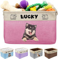 Personalized Dog Toy Storage Basket Custom Collapsible Toy Bin by Bliver