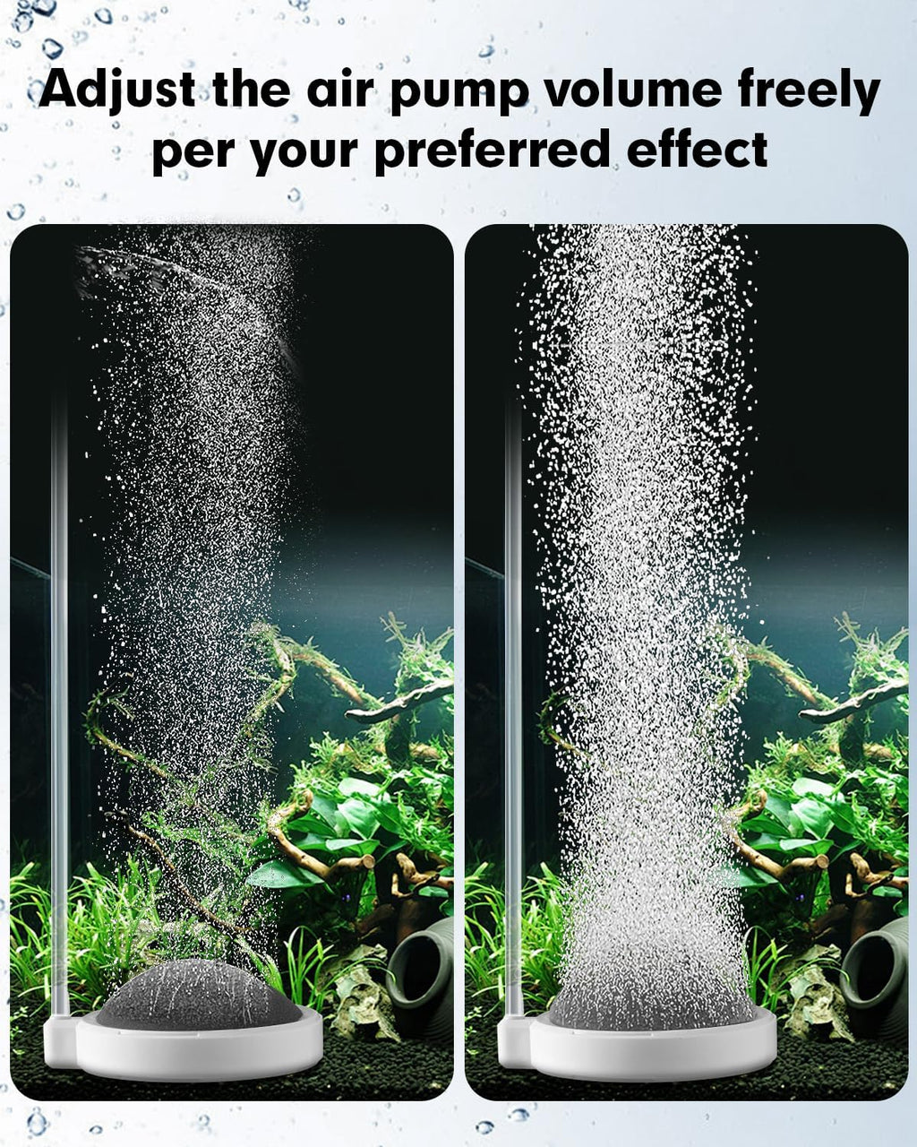 Fish Tank Bubbler Aquarium Air Stones, 4 Inch Nano Super-High Dissolved Oxygen Diffuser Makes Super Tiny Bubble Aerator for Fish Tank Air Pump Hydroponics