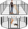 Dog Playpen Outdoor Extra Wide 12 Piece Panels Heavy Duty Dog Fence 47" Height by Committedtobetterpetlife