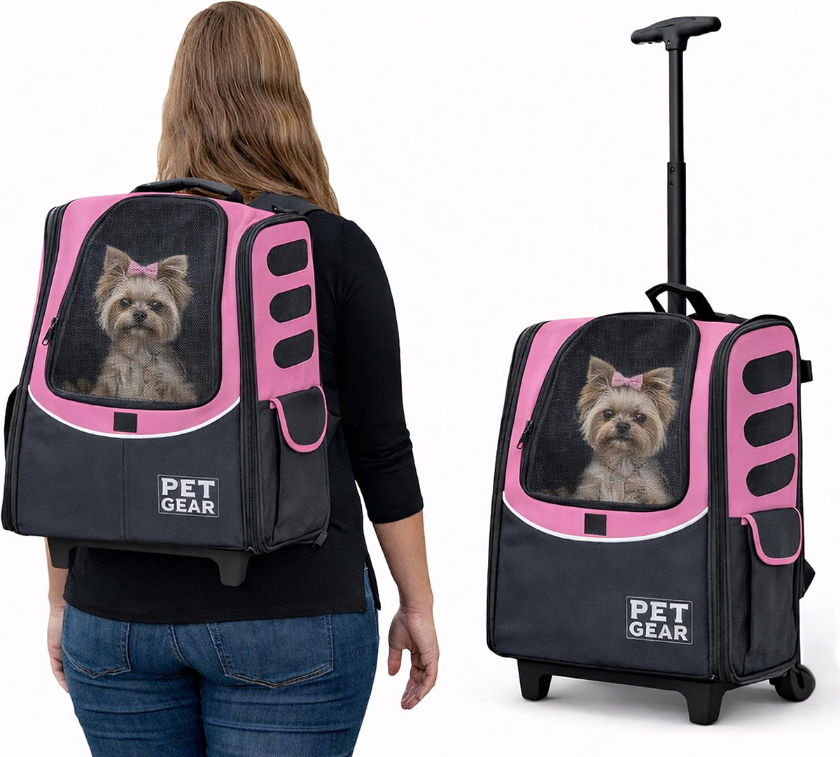 Pet Gear I-GO2 Roller Backpack, Large Traveler, Green Clover