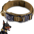2026 Upgrade Waterproof Tactical AirTag Dog Collar, Built in AirTag Holder