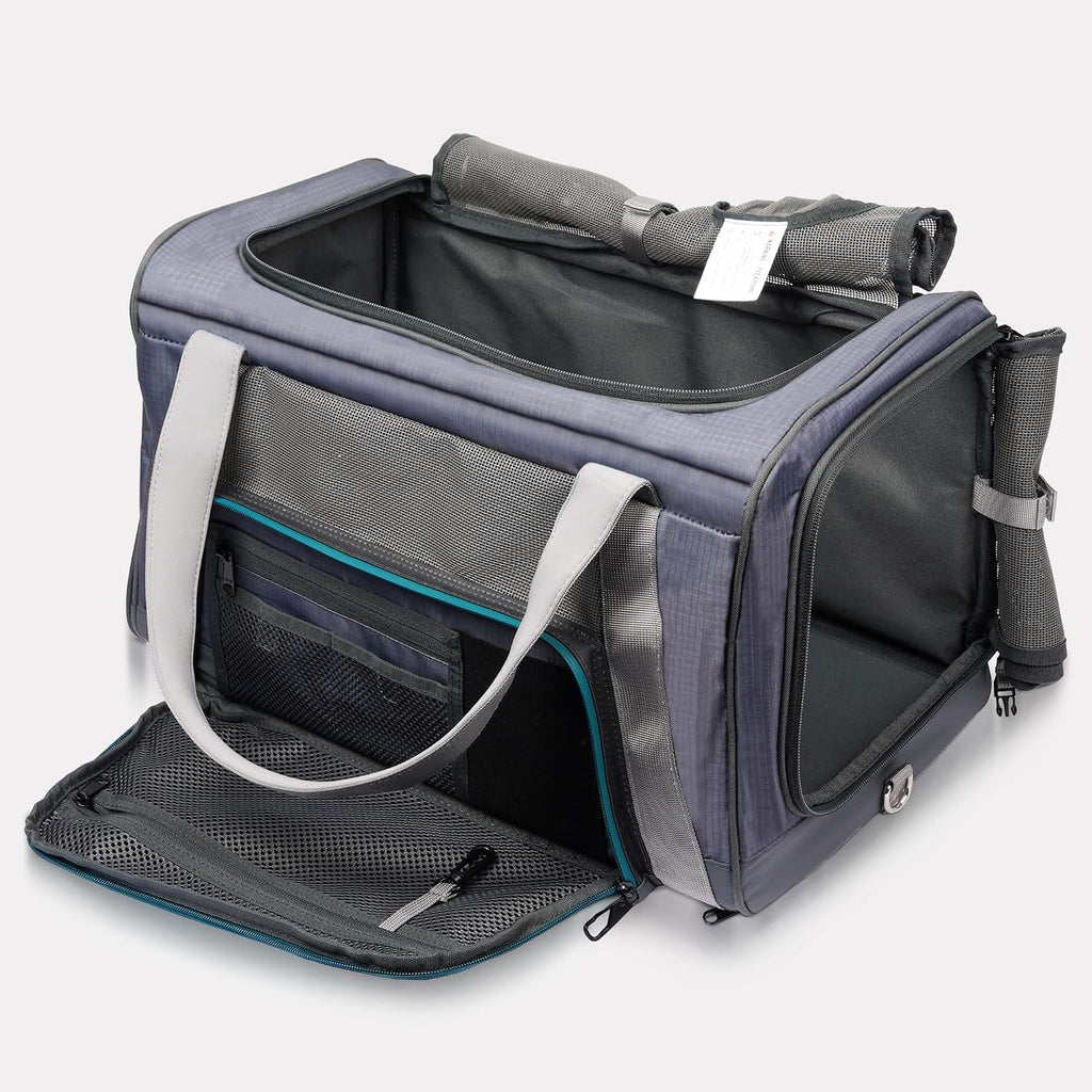 OutdoorBengal Zeppelin™ Airline Approved Cat Carrier Large Soft (Black)