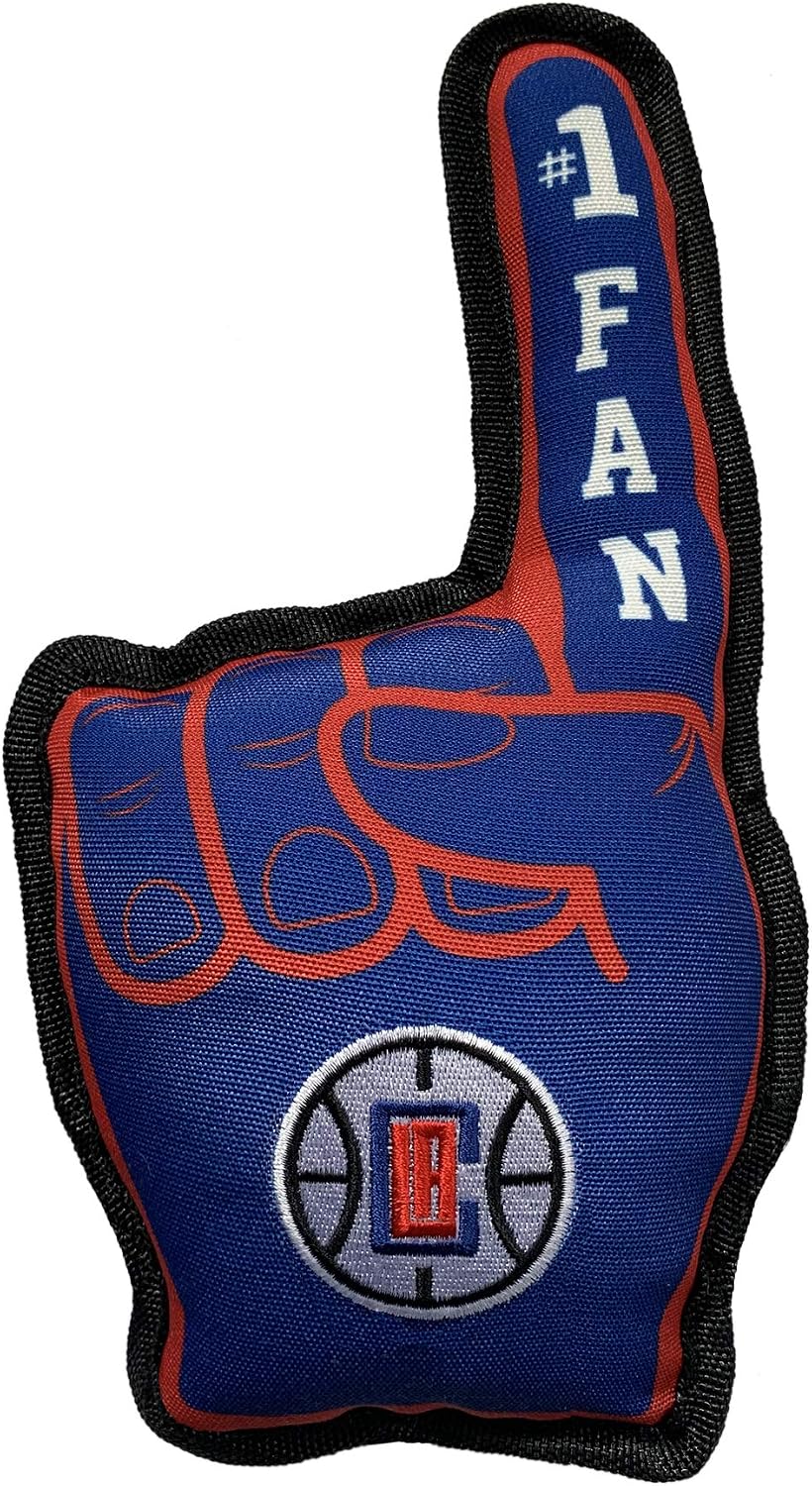 Pets First NBA #1 Fan Toy. Best Sports Dog Toy with Double Stitched Trim and Tough Nylon Material Filled with Chewable Polyfil and Inner Squeaker