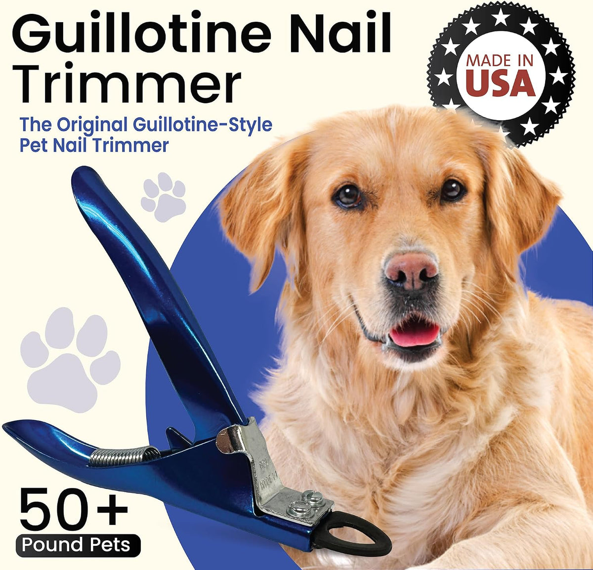 Resco Guillotine Dog Nail Clippers for Large Dogs, Electric Blue