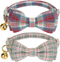 2 Pack Soft Cotton Cat Collars by Ewinoom