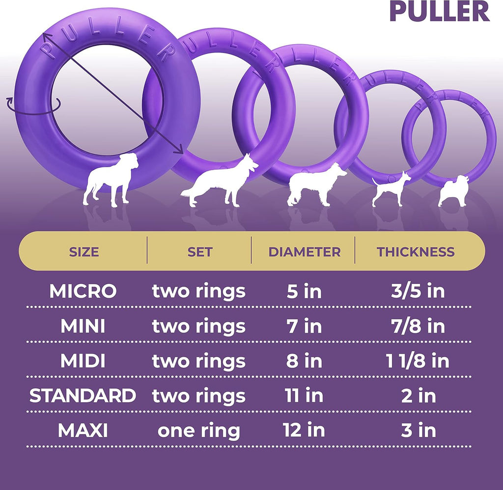 COLLAR Puller Dog Toy Ring for Small Medium Large Dogs Fetch Floating Disc