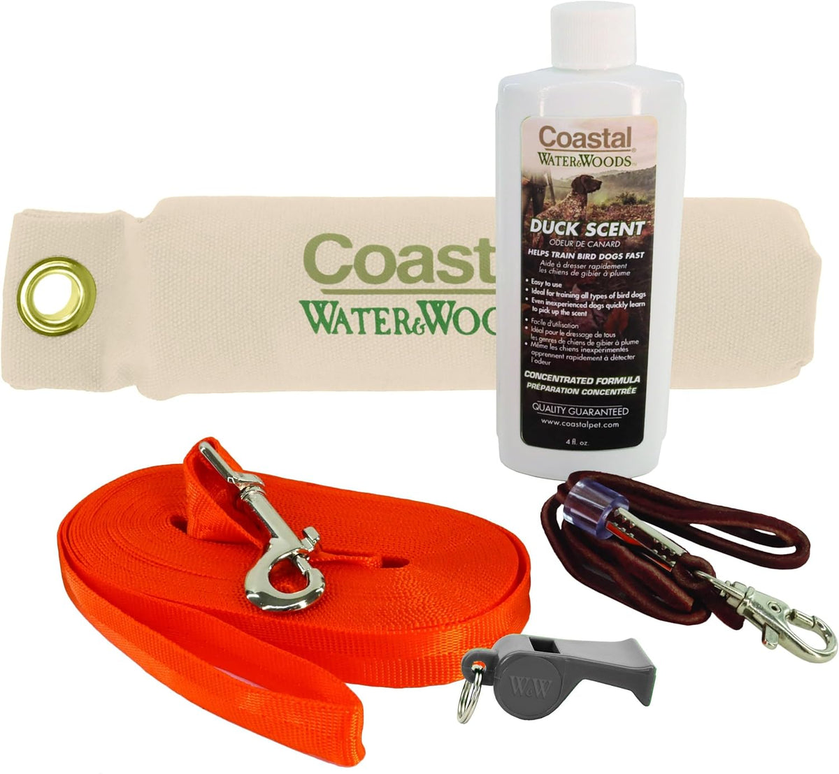 Coastal Pet Water & Woods Dog Training Kit with Whistle, Duck