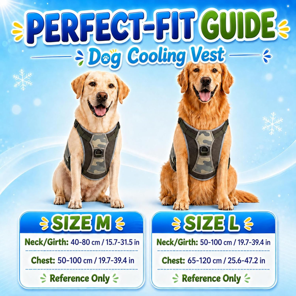 Cooling Dog Vest Harness with 4 Reusable Ice Packs, Helps Dog Heat Relief