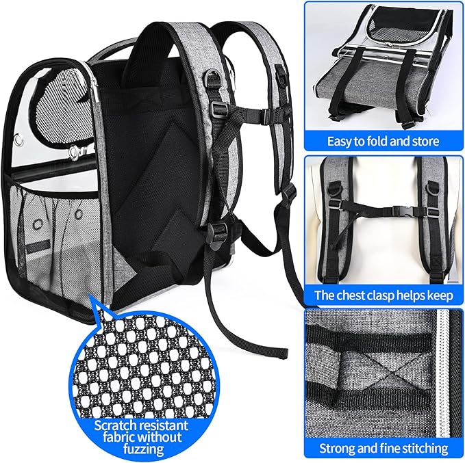 BAGLHER Cat Carrier Backpack, Airline Approved Pet Travel Carrier - Image 6