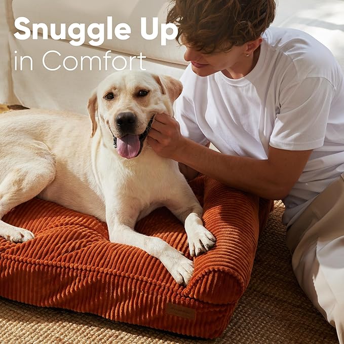 FUKUMARU Dog Couch Bed, Corduroy Cozy Cat Bed - Image 3