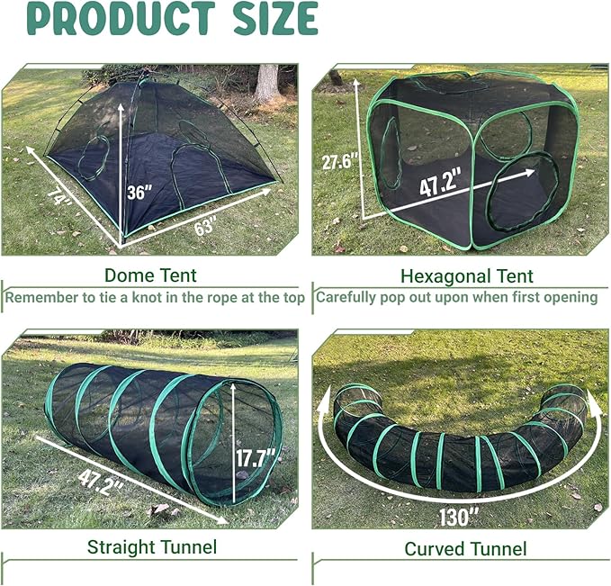 Cat Tents for Outside, Foldable Pet Playpen - Image 2