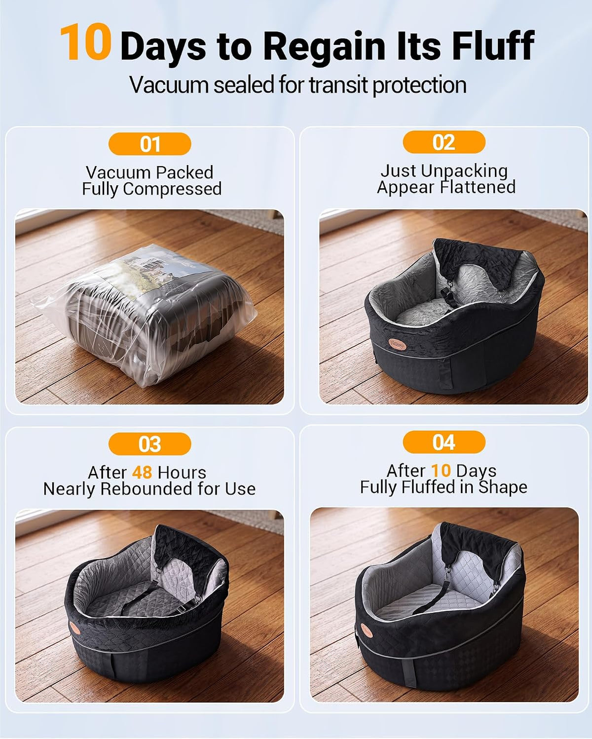 【Master Crafted for Medium Dogs】PetDance Dog Car Seat with Anti-Tip Design
