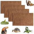 Hamiledyi Reptile Carpet Natural Coconut Fiber Tortoise Carpet Mats 4PCS