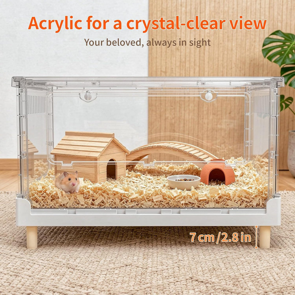 Hamster Cage15.4 High Panoramic Clear Syrian Playhouse