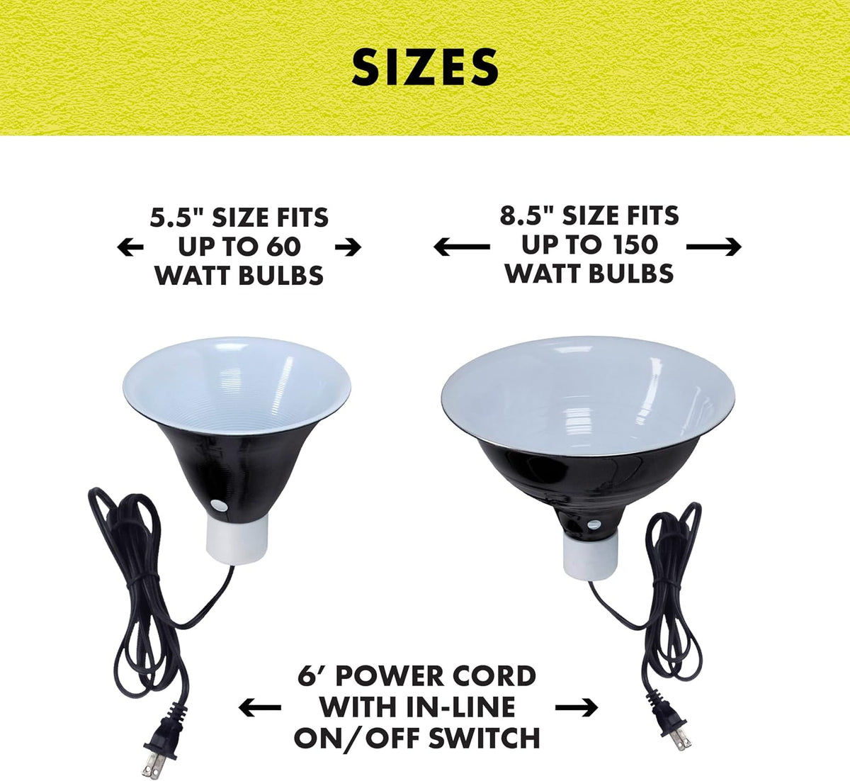 Zilla Premium Reflector Dome Reptile Heat Lamp Fixture, 8.5 Inches