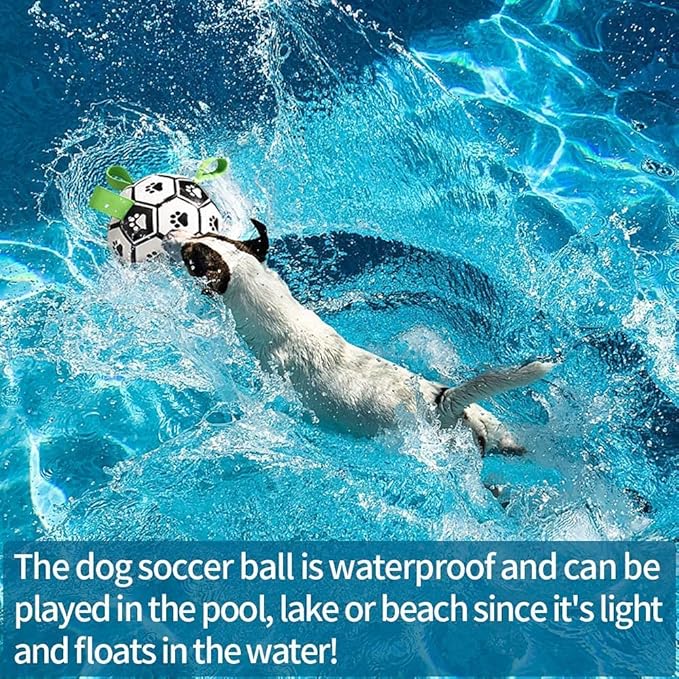 QDAN Dog Soccer Balls Toy with Bell Inside, Outdoor Interactive Dog Toys - Image 8