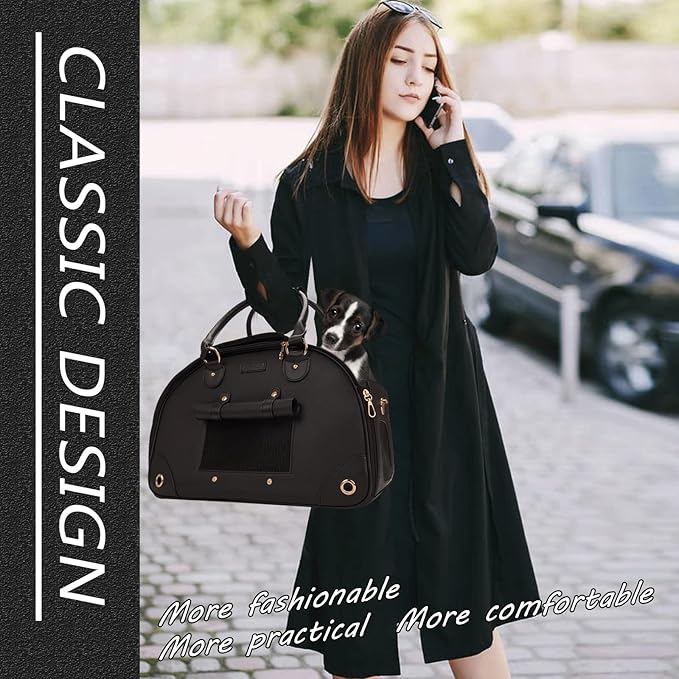 Foldable Premium PU Leather Dog Purse - Image 4