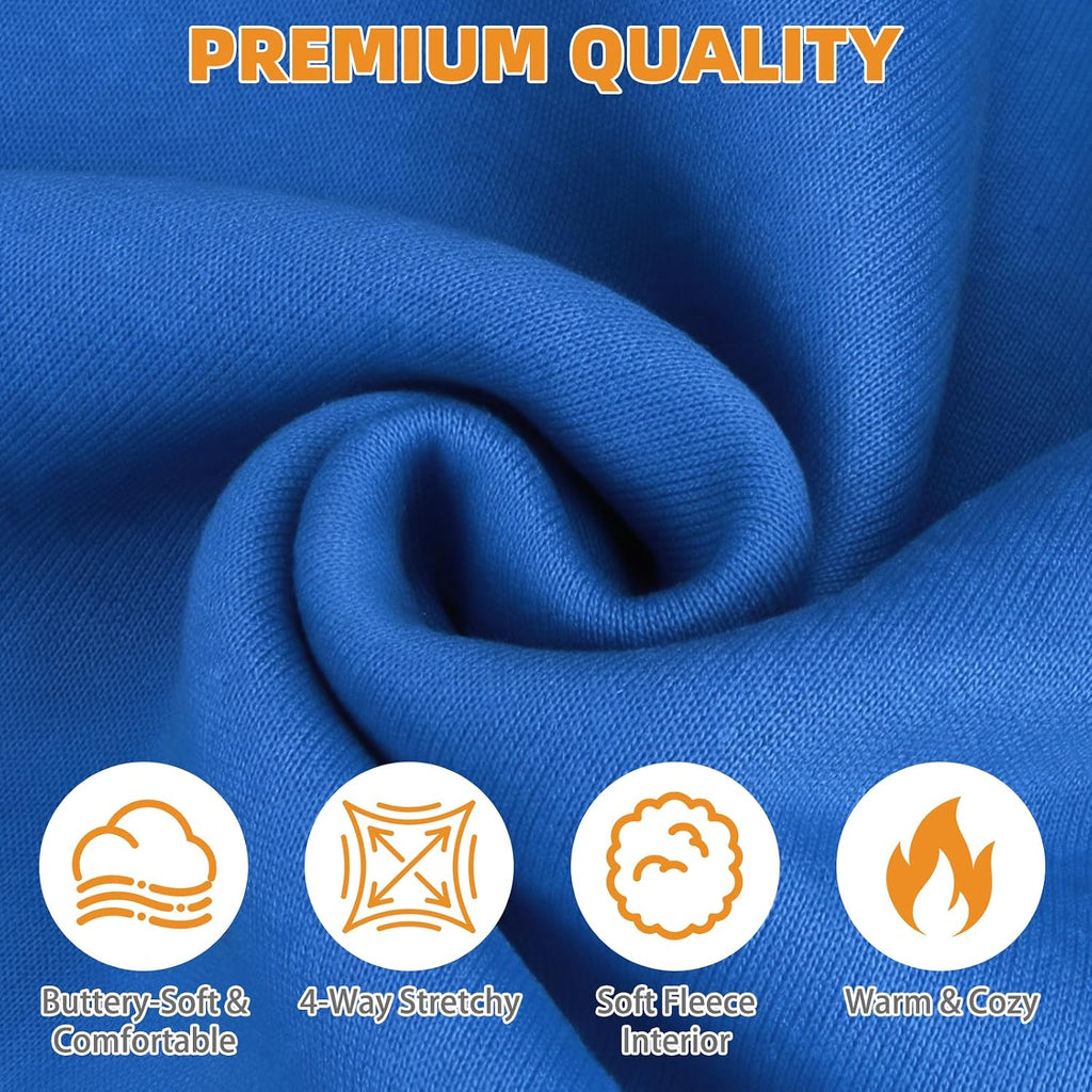 KOOLTAIL Dog Hoodie for Large Medium Small Dogs,Soft and Warm Pet Sweater with Leash Hole and Pocket Boy Girl,Puppy Fall Winter Jacket Clothes,French Pitbull Cold Weather Coat Sweatshirt,Blue L
