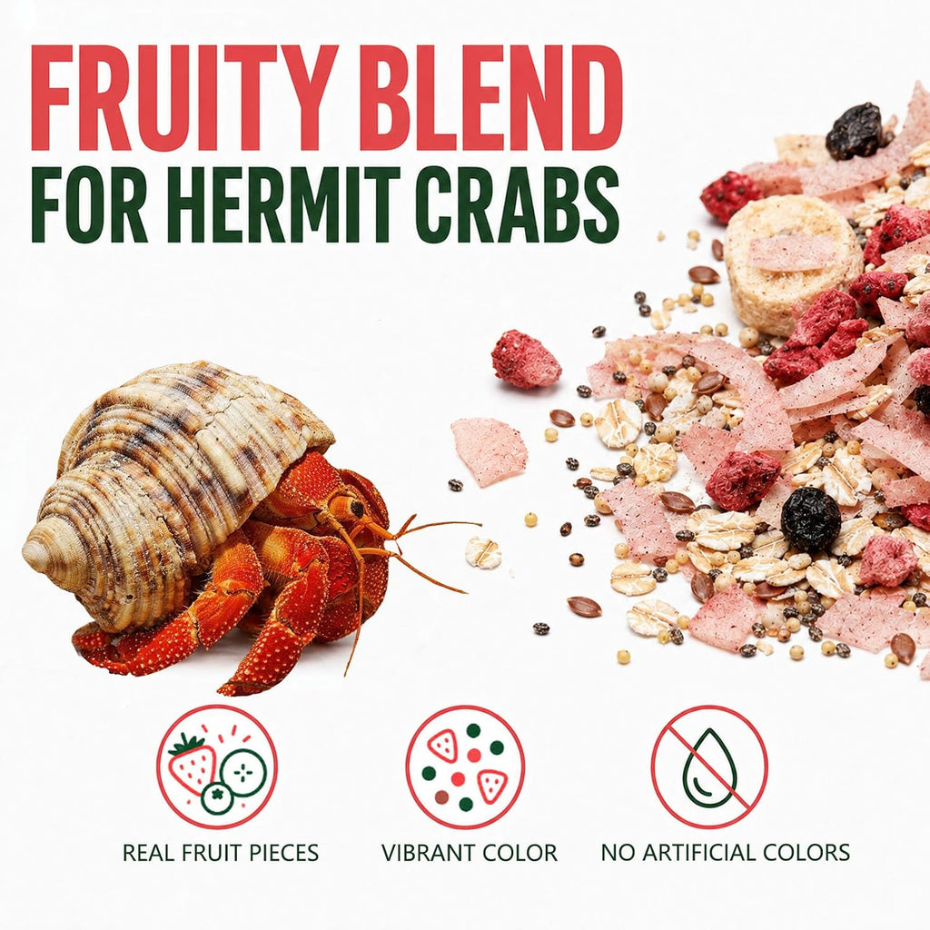 Hermit Crab Food, Fruity Breakfast Fruit & Grain Mix, 6 oz