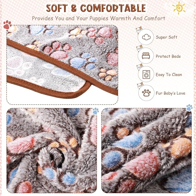 Tegeme 8 Pcs Fleece Dog Blankets - Image 3