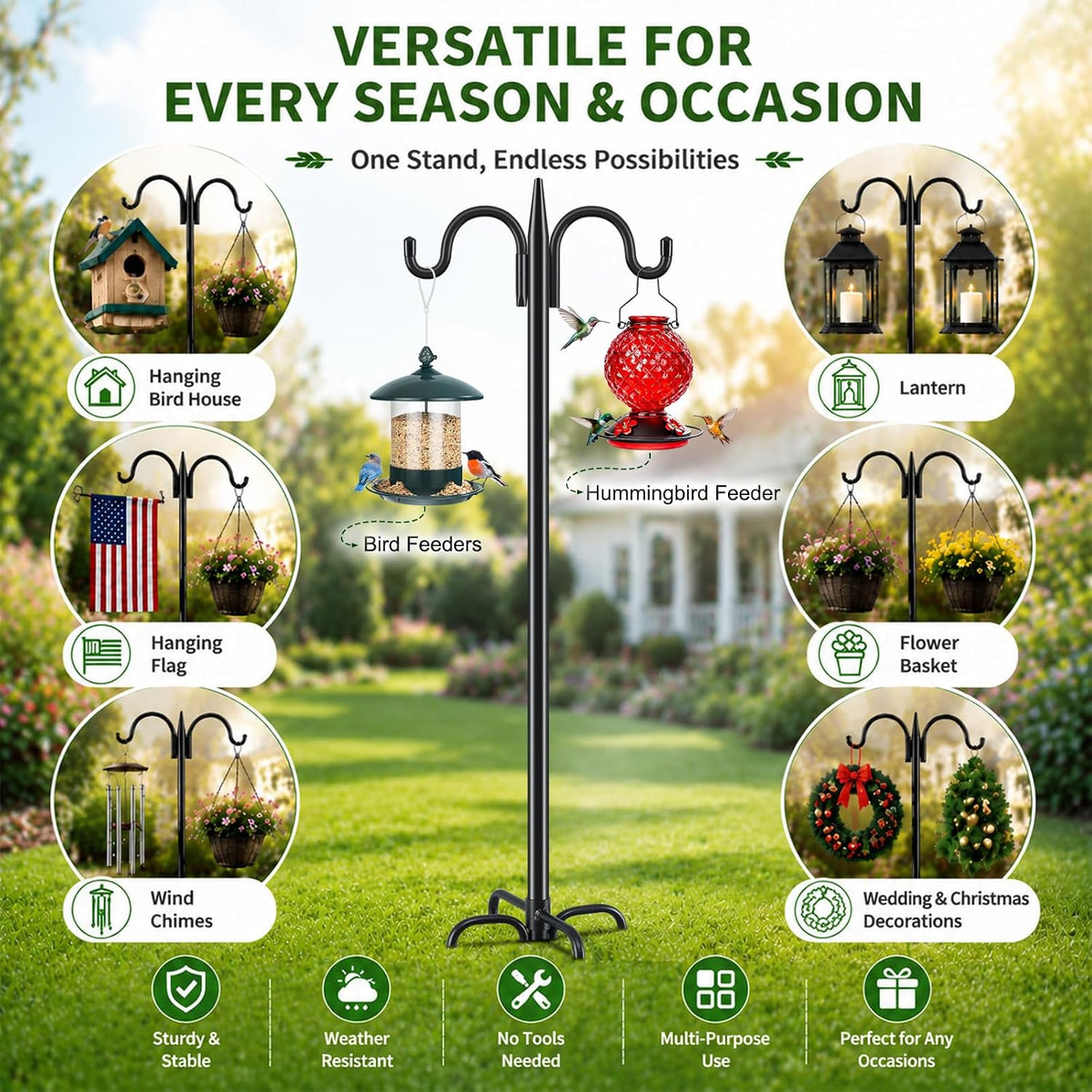 Bird Feeder Pole Bundle Metal Bird Feeder