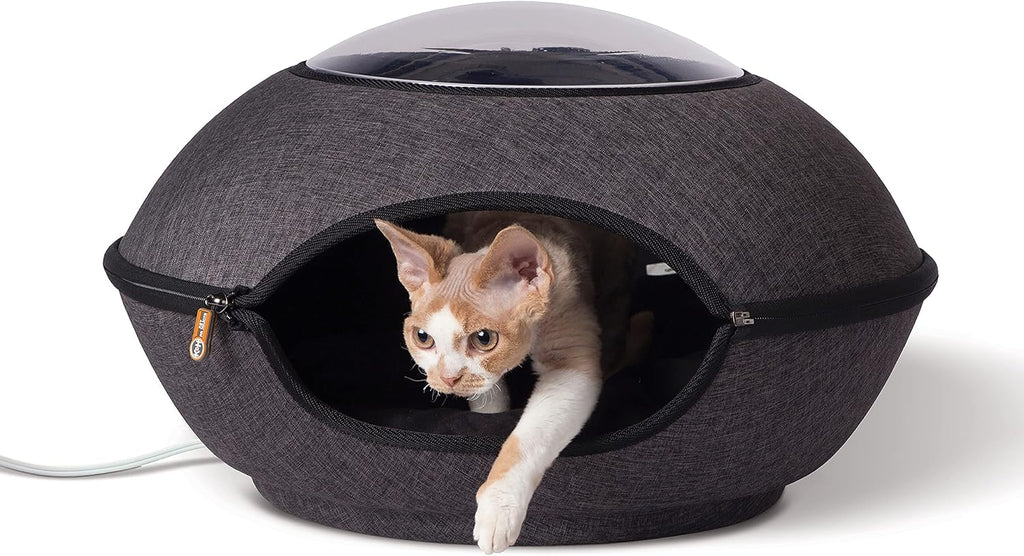 K&H Heated Cat Bed, Thermo Lookout Pod Indoor, Safety Listed, 22in 4W