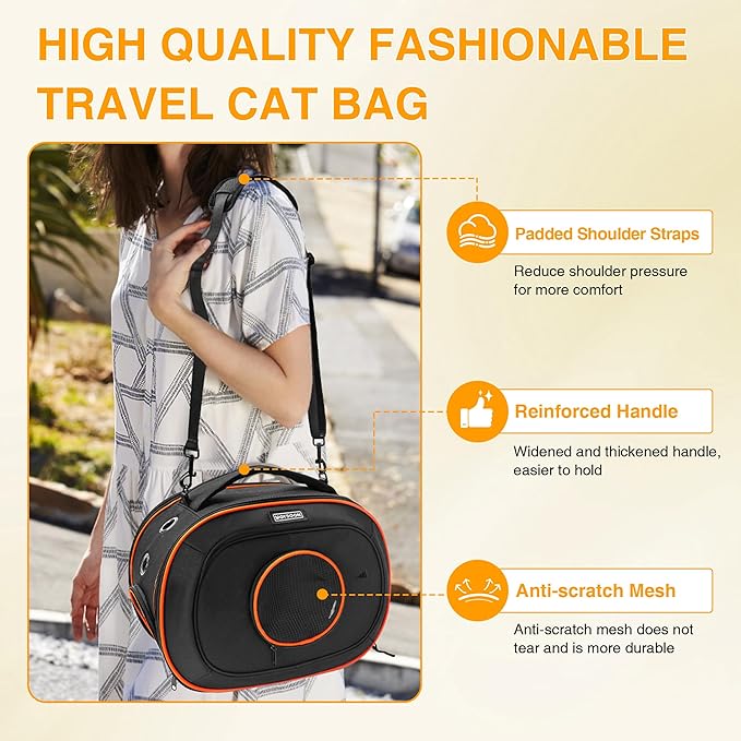 Airline Approved Cat Carrier 17" x 12.5" x 9", Fully Removable - Image 5
