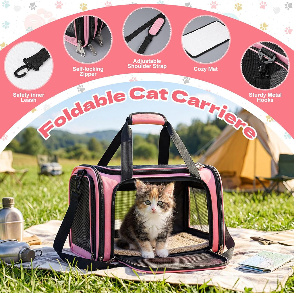 8 Pcs Kitten Supplies Starter Kit Cat Starter, Handbag, Pink