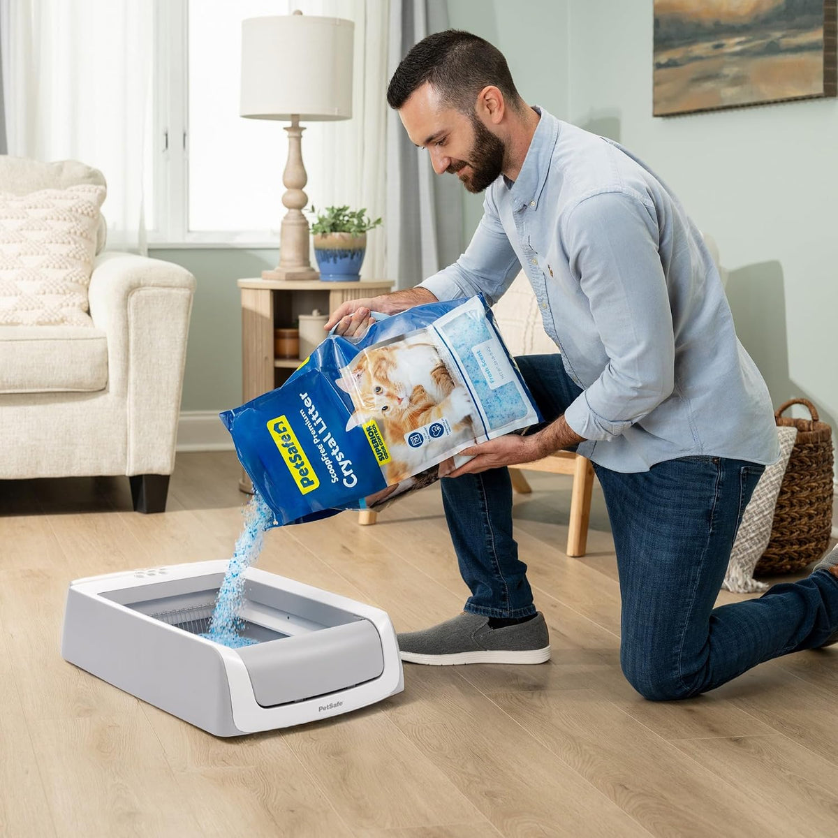 PetSafe ScoopFree Reusable Tray, Crystal Cat Litter, Fresh Scent