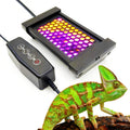 UVB & UVA Light for Reptiles, Dimmable LED Full Spectrum Sunlight Lamp with 3 Lighting Modes, 4/8/12H Timer for Tortoise, Gecko, Bearded Dragon, 4W Reptile Lamp, 5IN