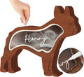 9" French Bulldog Dog Hair Keepsake Box, Wooden Pet Urns for Dogs, DIY Pet Loss Sympathy Gifts, Unique Gift Dog Shape Standable Table Decor, Idea Gift for Pet Lover Storing Fur Teeth Ashes PS16-12L